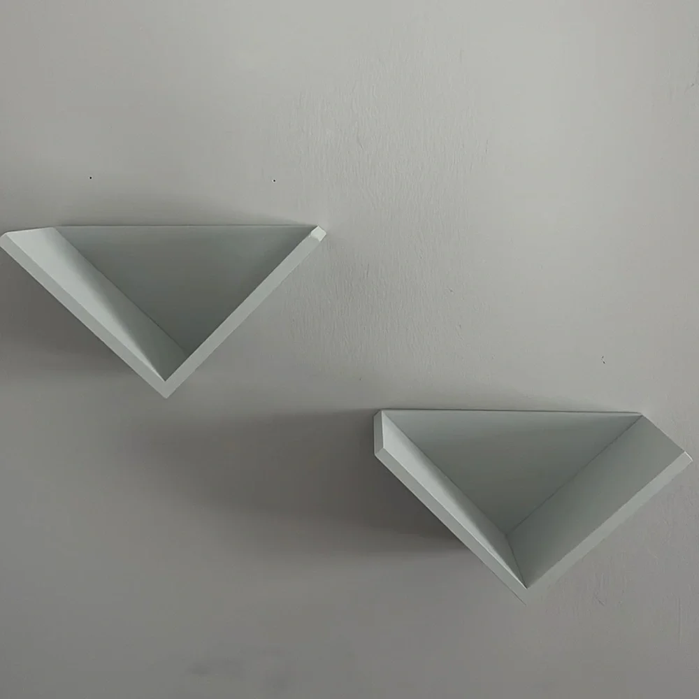 gray shelves